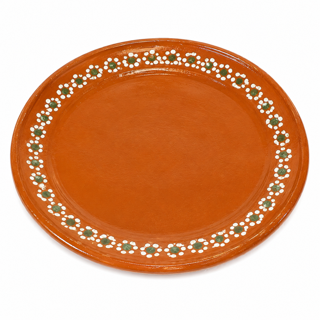 Handcrafted Mexican Terracotta Dinner Plates Set