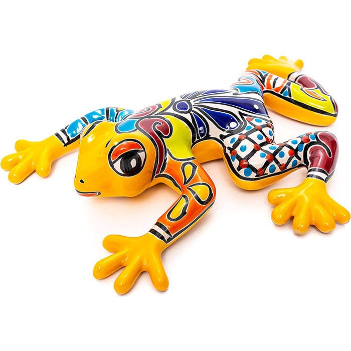 Handcrafted Talavera Ceramic Wall Frog Decor