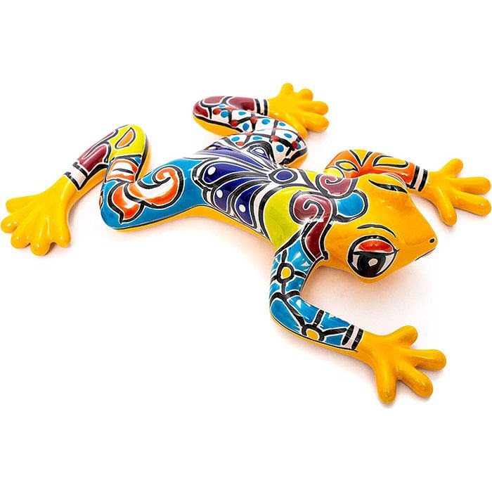 Handcrafted Talavera Ceramic Wall Frog Decor