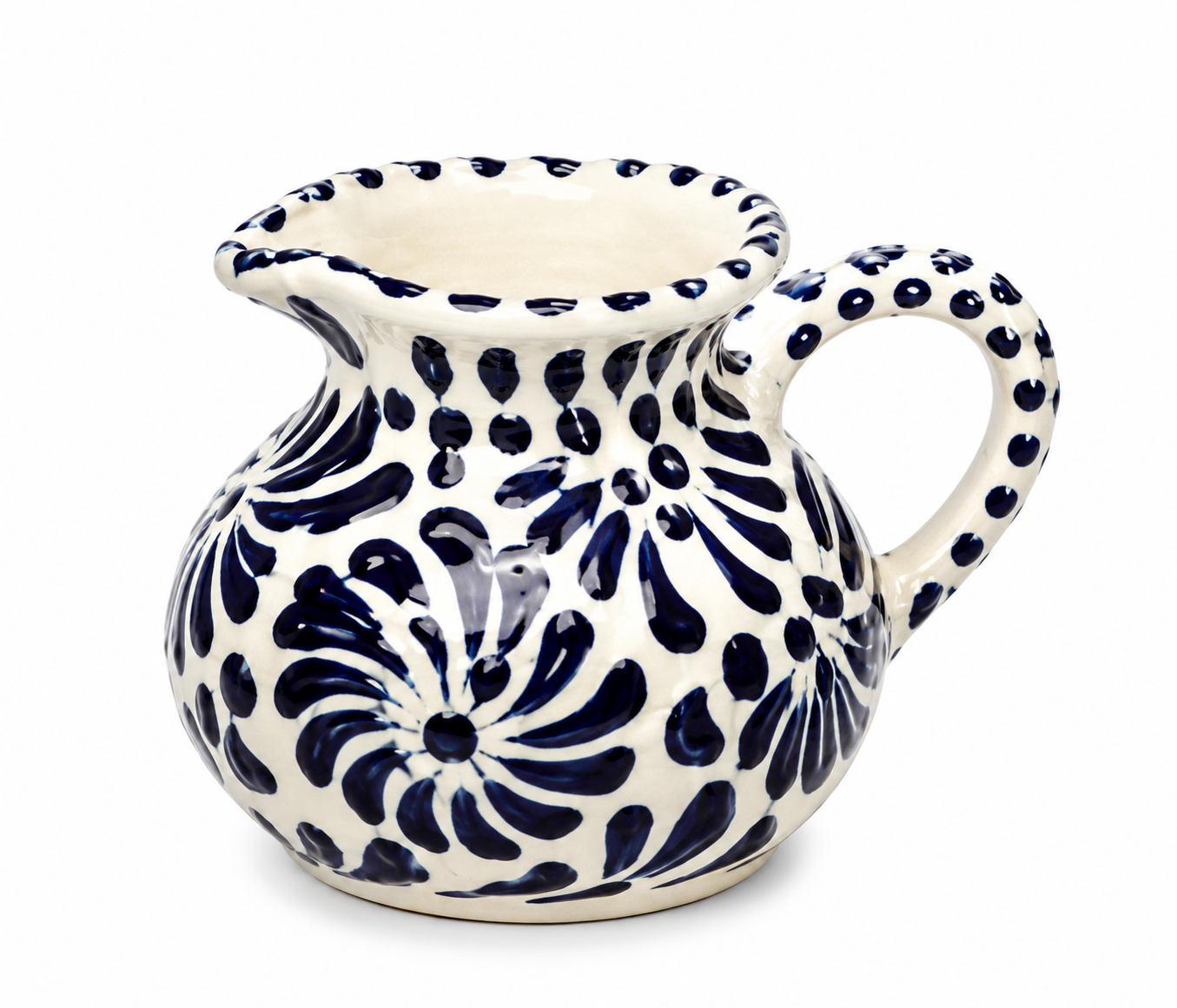 Handcrafted Talavera Ceramic Tea Set with Cups & Saucers