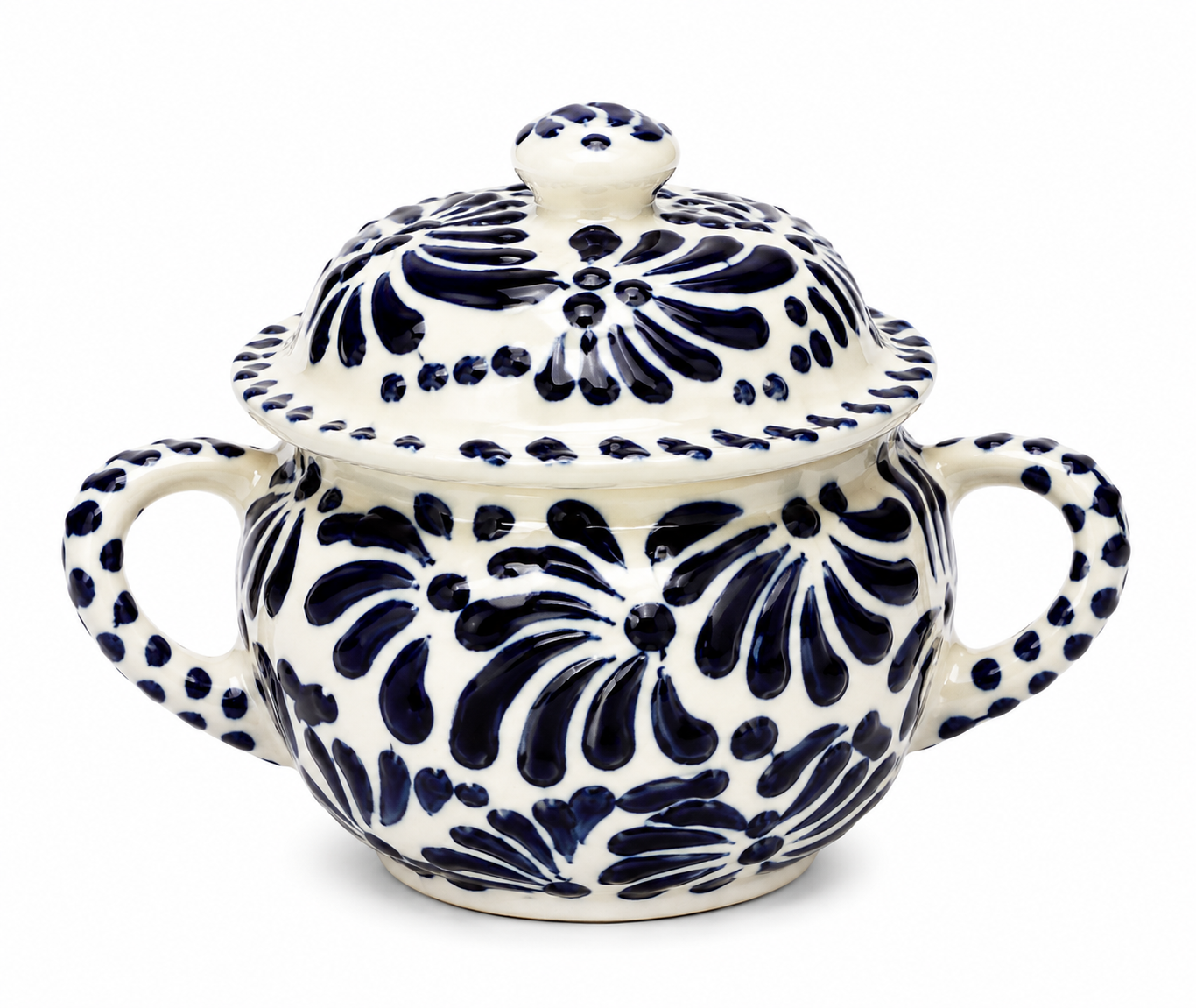 Handcrafted Talavera Ceramic Tea Set with Cups & Saucers