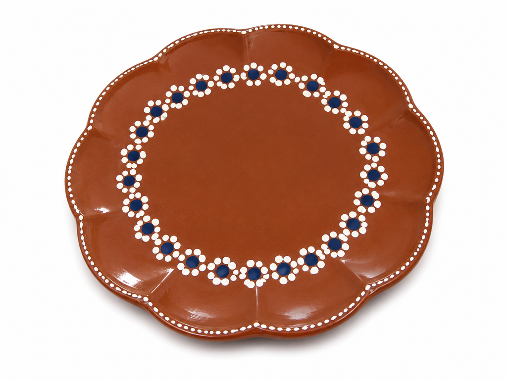 Mexican Terracotta Plate Set of 3 Handmade Ceramic Serving Plates