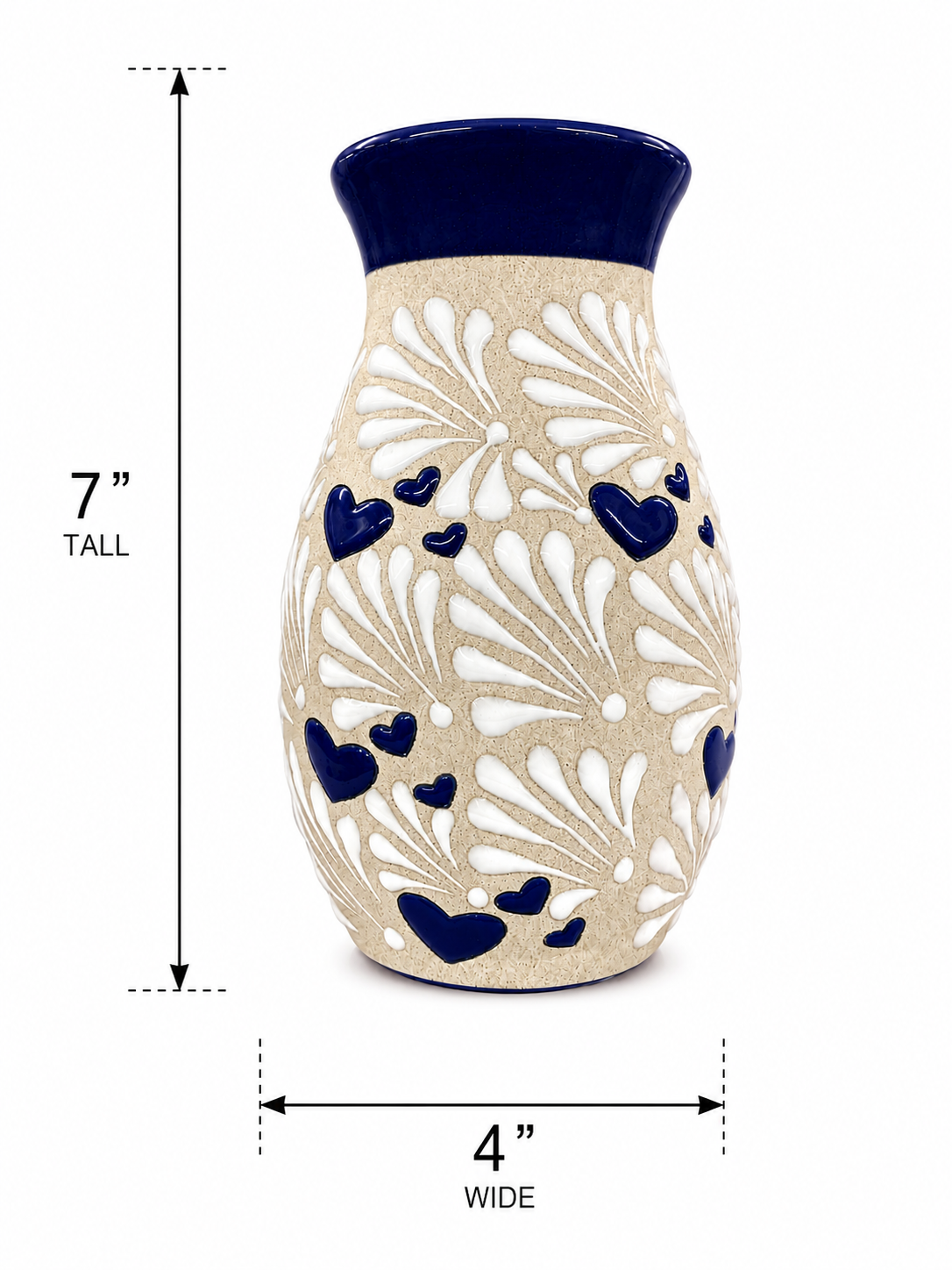 Talavera Floral Flower Vase Handcrafted