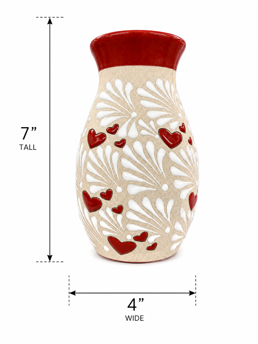 Talavera Floral Flower Vase Handcrafted