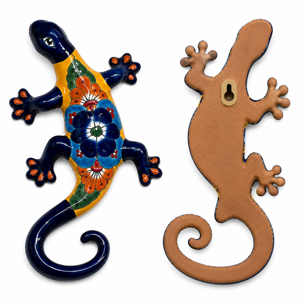 Handcrafted Talavera Ceramic Wall Gecko
