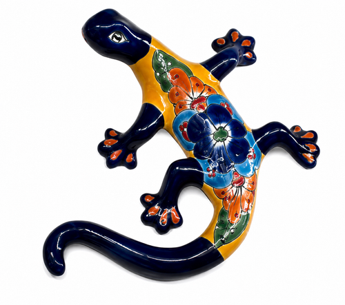 Handcrafted Talavera Ceramic Wall Gecko