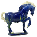 Tang Tri Color Ceramic Horse Sculpture 8 Inch Cultural Art Piece