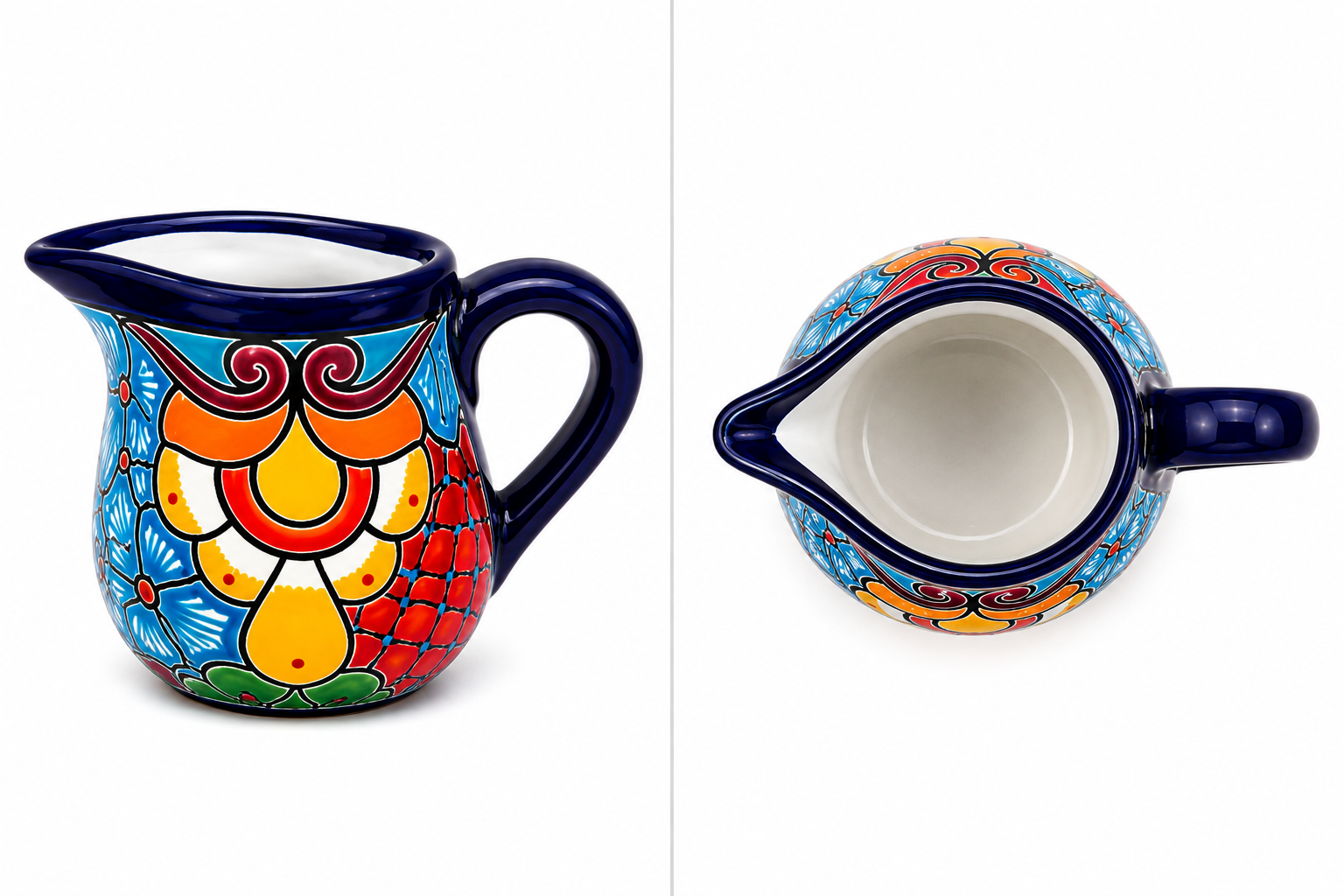 Talavera Ceramic Tea Set 13 Piece Hand Painted Mexican Pottery Dinnerware Set